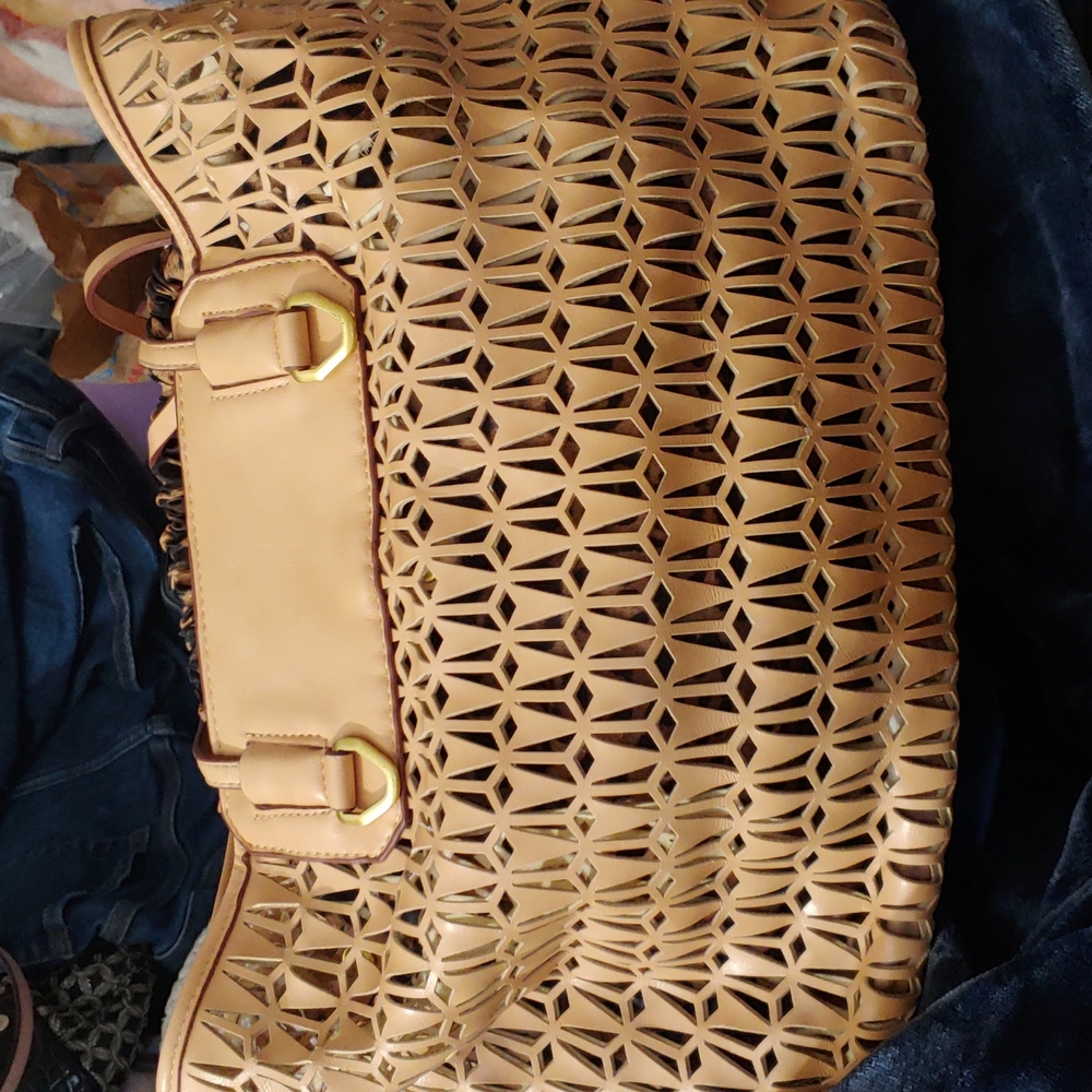 Sam Edelman laser cut tan leather